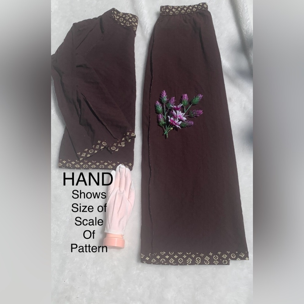 LOGO VL ⭐️ Bronze Brown 🌟 EUC - 2 piece Knit MIDI skirt &  top ⭐️ CLEAN - Picture 8 of 14